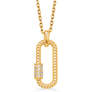 14K Yellow Gold Necklace With Diamonds (0.08 ct.tw.)